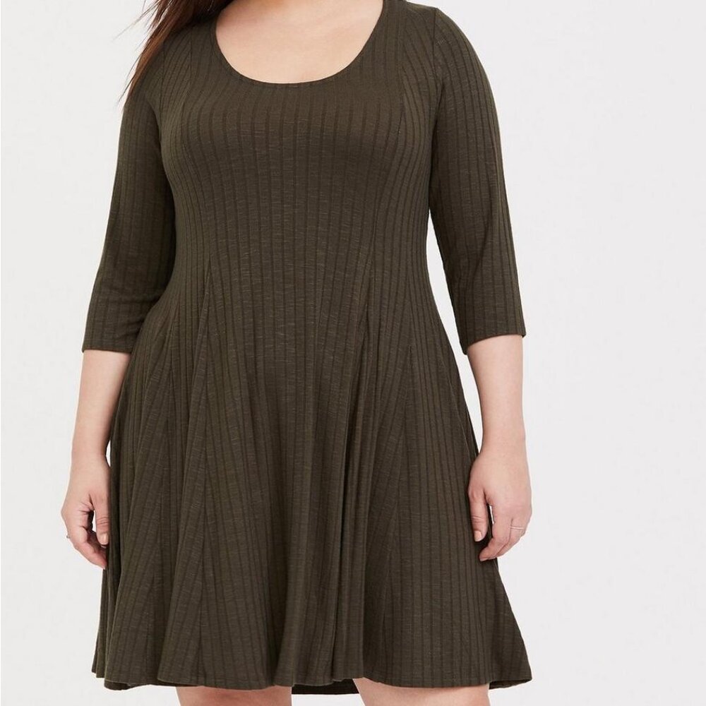 Torrid Mini Hacci Skater Dress Size 3x